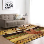 African Style Portrait Large Carpets For Living Room Non-slip AlansiHouse D 99x152cm(60x39inch) 