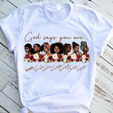 Black & Beautiful Women's Graphic T-Shirt AlansiHouse 0816153 XXL 