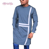 Men's Long Sleeve Traditional African Dashiki Men Design AlansiHouse 1 4XL 