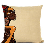 Simple African Woman Portrait Design Cushion Cover AlansiHouse 450mm*450mm 07 