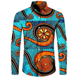 Men's Dashiki Print Long Sleeve Shirt T-Shirts AlansiHouse™️ Lshirts-NXH35823 M 
