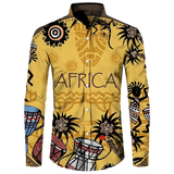 Men's Dashiki Print Long Sleeve Shirt T-Shirts AlansiHouse™️ Lshirts-NXH35826 XS（old） 