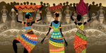 Abstract African Art Dancing Women Oil Canvas Painting AlansiHouse 70X140 cm No Frame MK54 