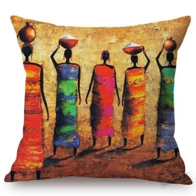 Abstract African Design Sofa Throw Pillow Case AlansiHouse 450mm*450mm T291-1 