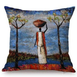Abstract African Design Sofa Throw Pillow Case AlansiHouse 450mm*450mm T291-11 