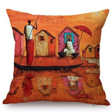 Abstract African Design Sofa Throw Pillow Case AlansiHouse 450mm*450mm T291-12 