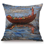 Abstract African Design Sofa Throw Pillow Case AlansiHouse 450mm*450mm T291-14 