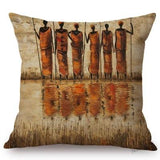 Abstract African Design Sofa Throw Pillow Case AlansiHouse 450mm*450mm T291-4 