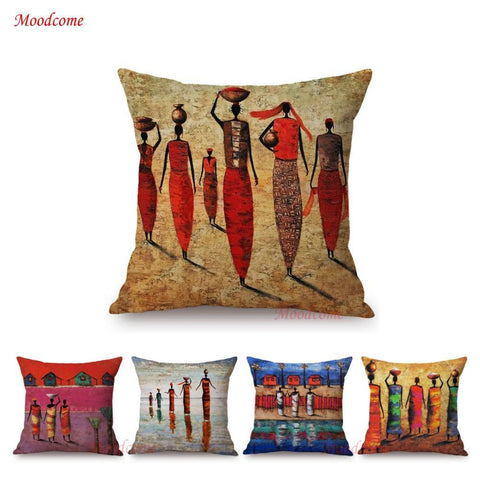 Abstract African Design Sofa Throw Pillow Case AlansiHouse 