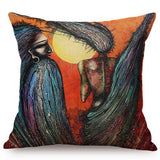 Abstract African Painting Sofa Pillow Case AlansiHouse 450mm*450mm K100-1 