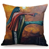 Abstract African Painting Sofa Pillow Case AlansiHouse 450mm*450mm K100-6 