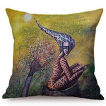 Abstract African Painting Sofa Pillow Case AlansiHouse 450mm*450mm K100-7 