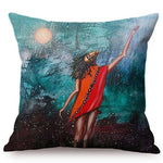 Abstract African Painting Sofa Pillow Case AlansiHouse 450mm*450mm K100-8 
