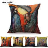 Abstract African Painting Sofa Pillow Case AlansiHouse 