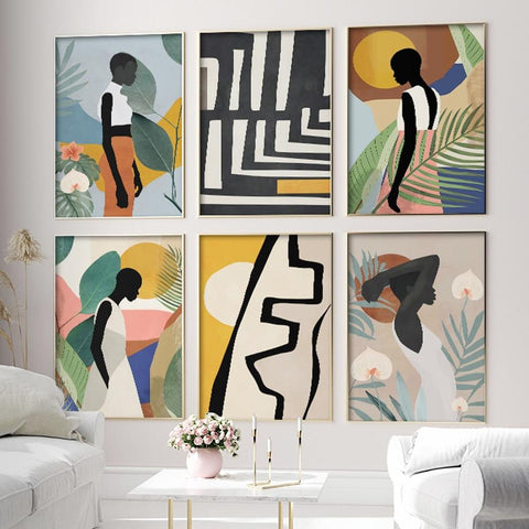 Abstract African Wall Canvas Paintings AlansiHouse 