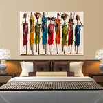 Abstract African Women Oil Painting on Canvas (No Frame) AlansiHouse 