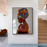 Abstract Figure African Canvas Painting AlansiHouse 