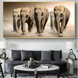 Africa Elephants Canvas Painting AlansiHouse 