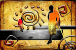 Africa Figure Oil Painting on Canvas + Vintage Abstract Landscape for Living Room AlansiHouse 50x70cm no frame PA986 