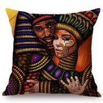 Africa Girl Queen Color Painting + Decorative Pillow Cover AlansiHouse 