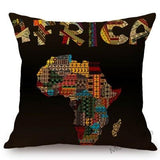 Africa Map Geometrics + Home Decorative Sofa Throw Pillow Cover (45x45cm) AlansiHouse 45x45cm No filling T266-6 