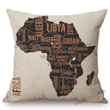 Africa Map Geometrics + Home Decorative Sofa Throw Pillow Cover (45x45cm) AlansiHouse 45x45cm No filling T266-7 