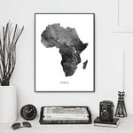 Africa Map Posters and Prints Wall Art Canvas AlansiHouse 