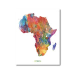 Africa Map Wall Art Prints and Poster AlansiHouse 13x18 cm No Frame PH1486 