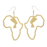 Africa Nefertiti Stainless Steel Earrings (Gold / Silver) AlansiHouse GD 