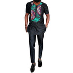 Africa Print Short Sleeve Dashiki Fashion Men Top Pants Set AlansiHouse 12 XXL 
