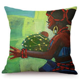 Africa Traditional Culture Art Decoration Cushion Cover AlansiHouse 450mm*450mm 7 