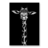 Africa Wild Animals Black White Canvas Painting AlansiHouse 60x90cm no frame giraffe 