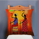 Africa Woman Map Warrior Fair Tale Sofa Throw Pillow Cover AlansiHouse 450mm*450mm T287-10 