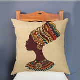 Africa Woman Map Warrior Fair Tale Sofa Throw Pillow Cover AlansiHouse 450mm*450mm T287-11 