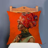 Africa Woman Map Warrior Fair Tale Sofa Throw Pillow Cover AlansiHouse 450mm*450mm T287-2 