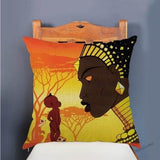 Africa Woman Map Warrior Fair Tale Sofa Throw Pillow Cover AlansiHouse 450mm*450mm T287-3 