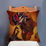 Africa Woman Map Warrior Fair Tale Sofa Throw Pillow Cover AlansiHouse 450mm*450mm T287-6 