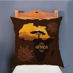 Africa Woman Map Warrior Fair Tale Sofa Throw Pillow Cover AlansiHouse 450mm*450mm T287-7 
