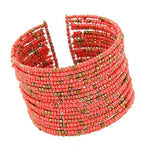 African Acrylic Beads Jewelry Sets AlansiHouse pink bangle 