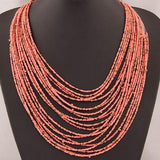 African Acrylic Beads Jewelry Sets AlansiHouse pink necklace 