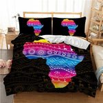 African Art Bedding Set (3 Piece Set) AlansiHouse color as picture 2 China US King