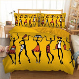 African Art Bedding Set (3 Piece Set) AlansiHouse color as picture 4 China US King