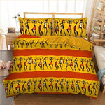 African Art Bedding Set (3 Piece Set) AlansiHouse color as picture China AU Double