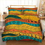 African Art Bedding Set (3 Piece Set) AlansiHouse color as picture China US King