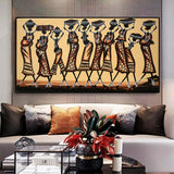 African Art Living + Dining Room Canvas Painting AlansiHouse 