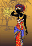 African Art Tribal Dance Canvas Oil Painting AlansiHouse 20x30cm no frame V64 