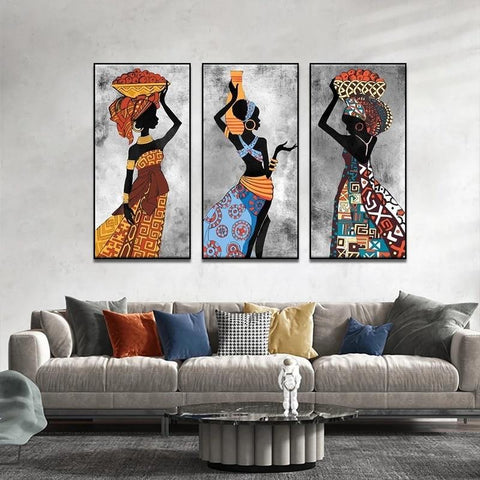 African Art Women Dance Canvas Painting AlansiHouse 