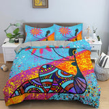 African Canvas Painting Inspired Bedding Set AlansiHouse 3 135x200cm 2PCS 