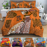 African Canvas Painting Inspired Bedding Set AlansiHouse 