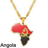 African Country Flag Pendants AlansiHouse Angola 45cm or 17.7 inch 